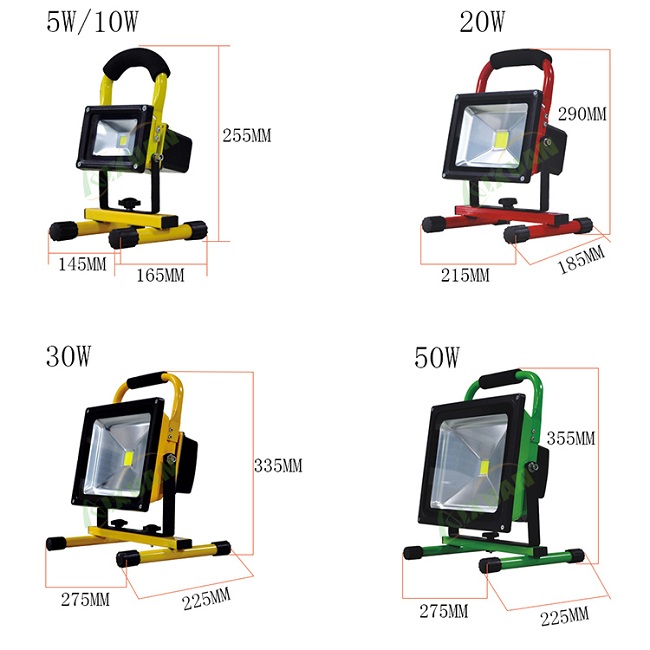 Super Bright Outdoor Portable Led Rechargeable Floodlight
