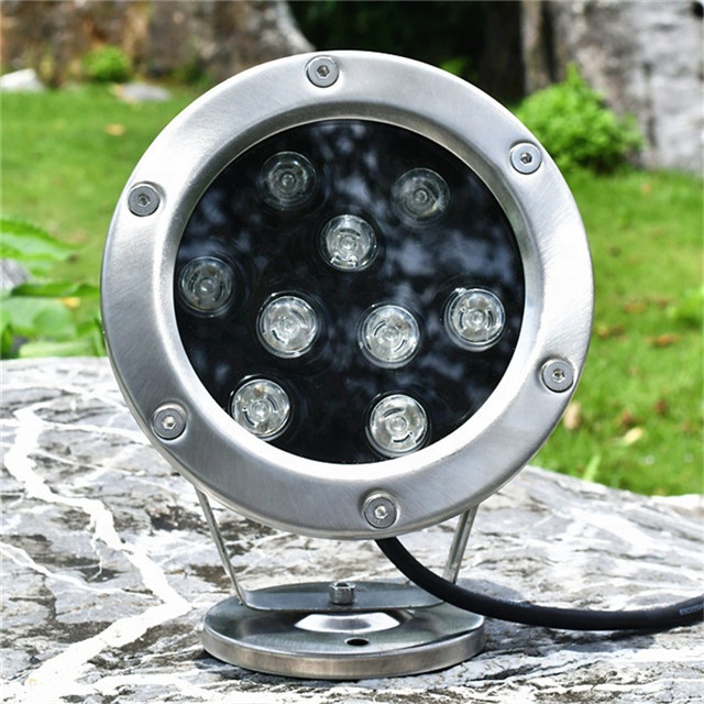 High Voltage 18W IP68 Waterproof UL Quality White and Rgb Controlled by Power Switch UL Quality White Fountain Led Underwater Light AC85~265V 